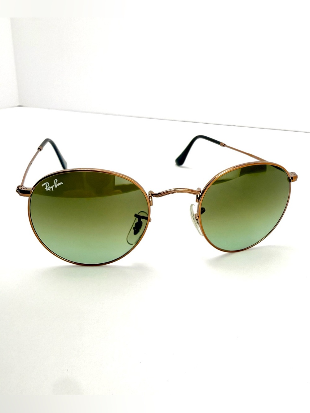 Ray-Ban 3447 Bronze / Copper Frame Sunglasses with Green Gradient Lenses 50/21